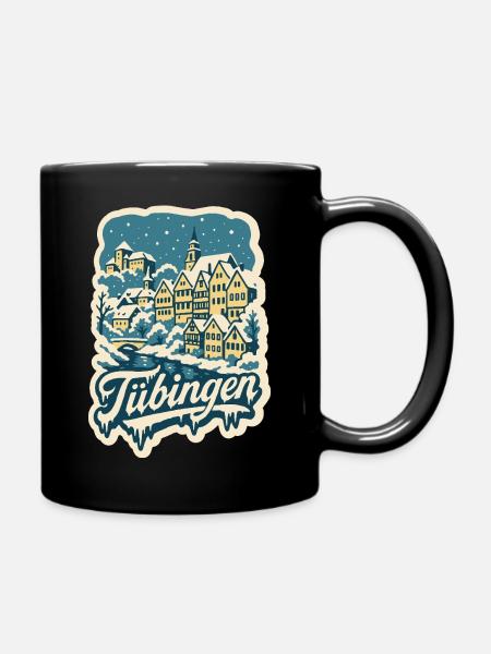 Tübingen Baden-Württemberg Winter   - Tasse einfarbig - Schwarz