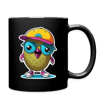 Kiwiboy Kawaii Streetwear Motiv - Tasse einfarbig - Schwarz - Rechts