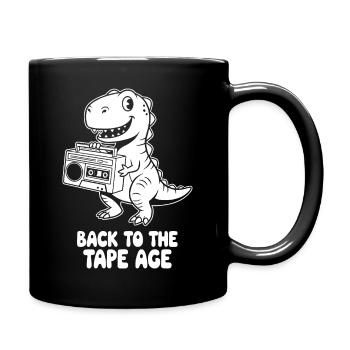 Dino Boombox Tape Era - Full Colour Mug - black - Right