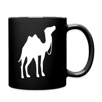 Kamel T-shirt Geschenk - Tasse einfarbig - Schwarz - Rechts