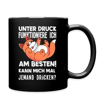 Je fonctionne mieux sous pression - Mug uni - noir - Droite