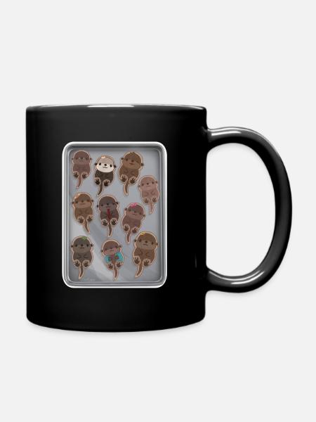 Tazz Talks | Otter Cookie Tray Parade - Full Colour Mug - black