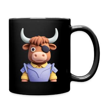 PIRATE BULL - baby & kids - Full Colour Mug - black - Right
