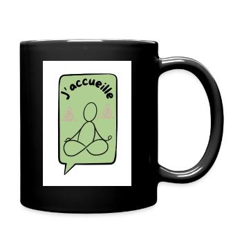 Ich begrüße ocker - Tasse einfarbig - Schwarz - Rechts