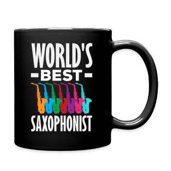 Saxofon - Tasse einfarbig - Schwarz - Rechts
