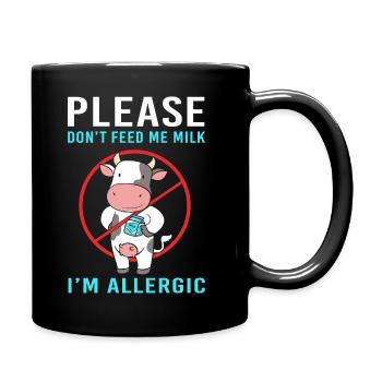 Intolérance au lactose Flatulences Allergie au lait - Mug uni - noir - Droite