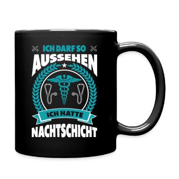 Pflegerin Geschenke Pflege Lustig Krankenpflegerin - Tasse einfarbig - Schwarz - Rechts