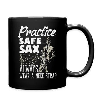 Saxofon - Tasse einfarbig - Schwarz - Rechts