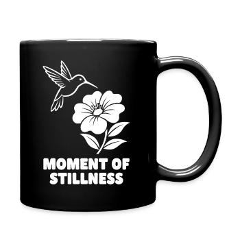 Moment of Silence Hummingbird and Blossom - Full Colour Mug - black - Right