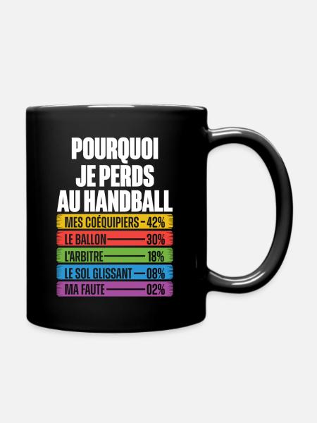 Lustige Gründe, den Humor zu verlieren Handballtrainer - Tasse einfarbig - Schwarz