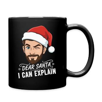 Cher Père Noël, je peux t’expliquer. - Mug uni - noir - Droite