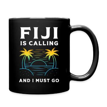 Fiji - Tasse einfarbig - Schwarz - Rechts