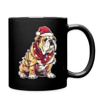Bouledogue anglais de Noël - Mug uni - noir - Droite