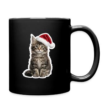 Bébé Chat Maine Coon avec Chapeau - Mug uni - noir - Droite
