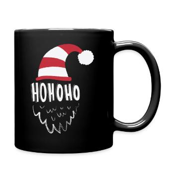 Hohoho merry christmas shirt - Full Colour Mug - black - Right