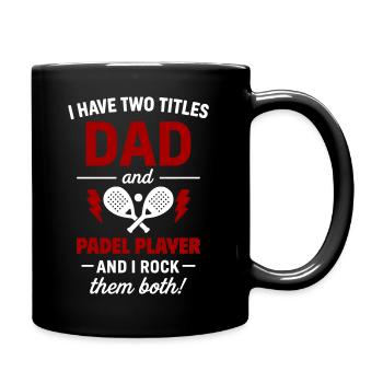 Cadeau Papa Padelist pour la fête des pères de Noël - Mug uni - noir - Droite