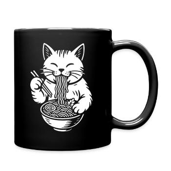 Kawaii Cat Ramen Bowl - Full Colour Mug - black - Right
