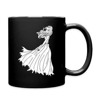 La dame blanche fantomatique - Mug uni - noir - Droite