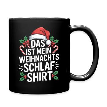 Das Ist Mein Weihnachtsschlafshirt - Tasse einfarbig - Schwarz - Rechts