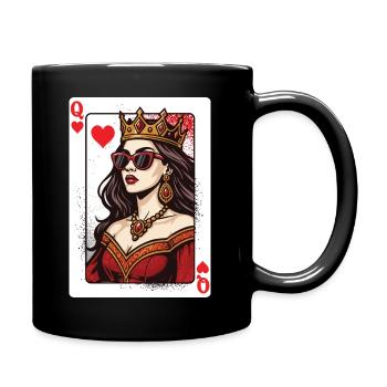 Couple d’amour de la Saint-Valentin assorti à la carte Cœur de la Reine - Mug uni - noir - Droite