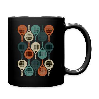 Vintage Padel | Retro Rackets Design - Tasse einfarbig - Schwarz - Rechts