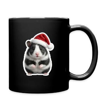 Petit hamster aux joues pleines - Mug uni - noir - Droite