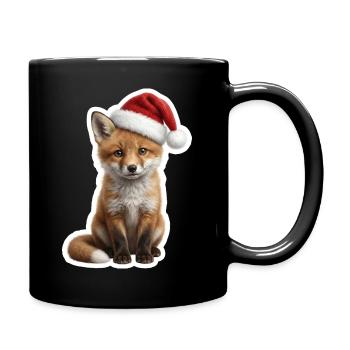 Le renard malin attend les cadeaux - Mug uni - noir - Droite