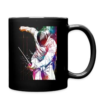 Fencing sport art #fencing #sport - Full Colour Mug - black - Right