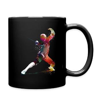 Fencing sport art #fencing #sport - Full Colour Mug - black - Right