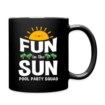 Pool Party - Tasse einfarbig - Schwarz - Rechts