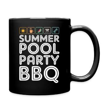 Pool Party - Tasse einfarbig - Schwarz - Rechts