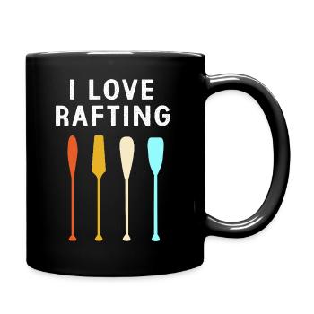 Paddle Boat Kayaking Kayaking Rafting - Full Colour Mug - black - Right