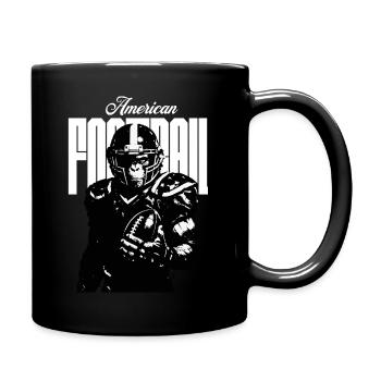 American-Football-Affe - Tasse einfarbig - Schwarz - Rechts