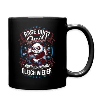 La rage arrête Panda Revient bientôt - Mug uni - noir - Droite
