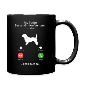 Mon petit basset griffon vendeen appelle le chien - Mug uni - noir - Droite