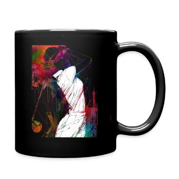 Golf player #golf - Full Colour Mug - black - Right