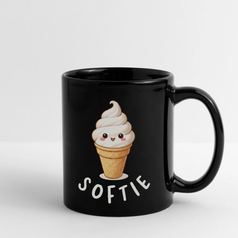 Softie. Softeis Liebe Eiscreme Statement Tasse einfarbig