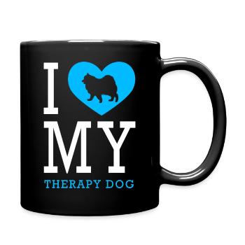Therapy Dog Therapist Therapy Dog Trainer - Full Colour Mug - black - Right