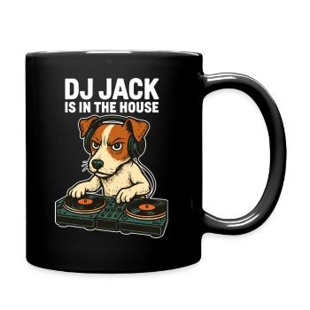 Jack Russell Terrier DJ Platines Cadeau Techno - Mug uni - noir - Droite