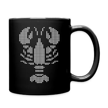 Pixel Lobster Emblem Mosaik - Tasse einfarbig - Schwarz - Rechts