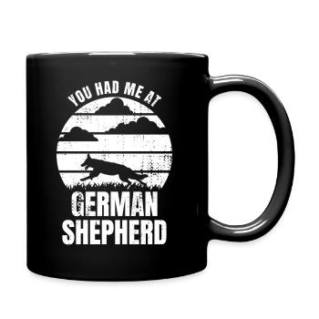 Du havde mig på German Shepherd - Ensfarvet krus - sort - Højre