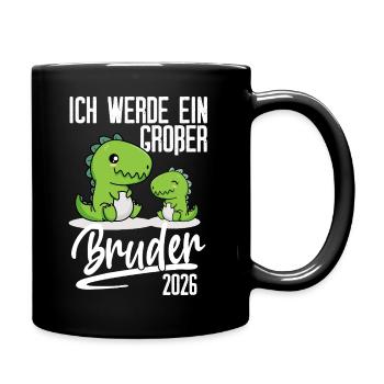 Big Brother 2026 Dino Pregnancy Baby - Full Colour Mug - black - Right