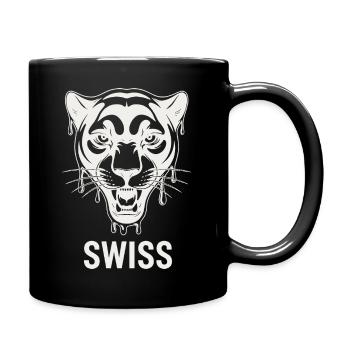 Dripping Tiger Head Swiss Style - Full Colour Mug - black - Right