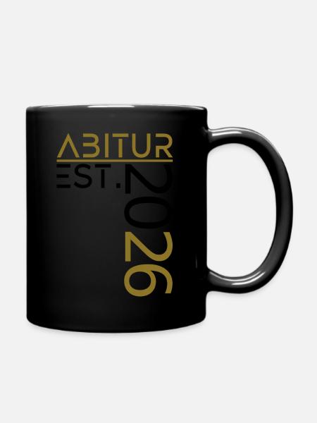 Abitur 2026 - Tasse einfarbig - Schwarz