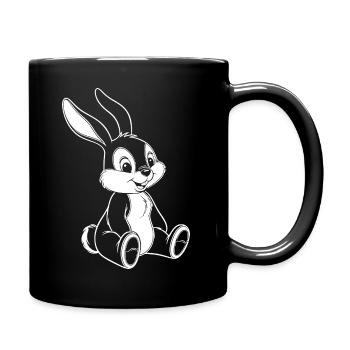 Illustration de Bunny Bunny Drôle de Mignon - Mug uni - noir - Droite
