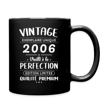 2006 – Vintage – Perfekt gereift - Tasse einfarbig - Schwarz - Rechts