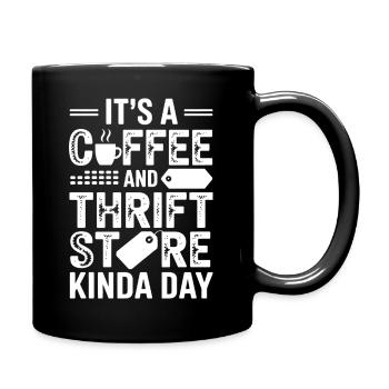 Coffee Thrift Store Day - Full Colour Mug - black - Right