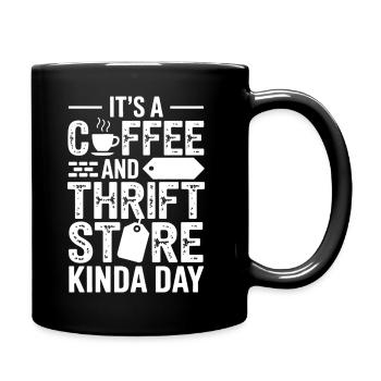 Coffee Thrift Store Kinda Day - Full Colour Mug - black - Right