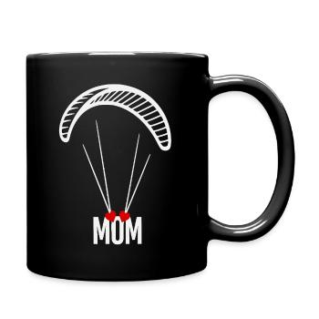 Paragliding-Mom Parachute Herz-Design - Tasse einfarbig - Schwarz - Rechts