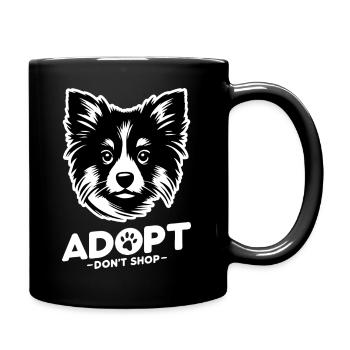 Adoptieren, nicht einkaufen 3 (dunkel) - Tasse einfarbig - Schwarz - Rechts
